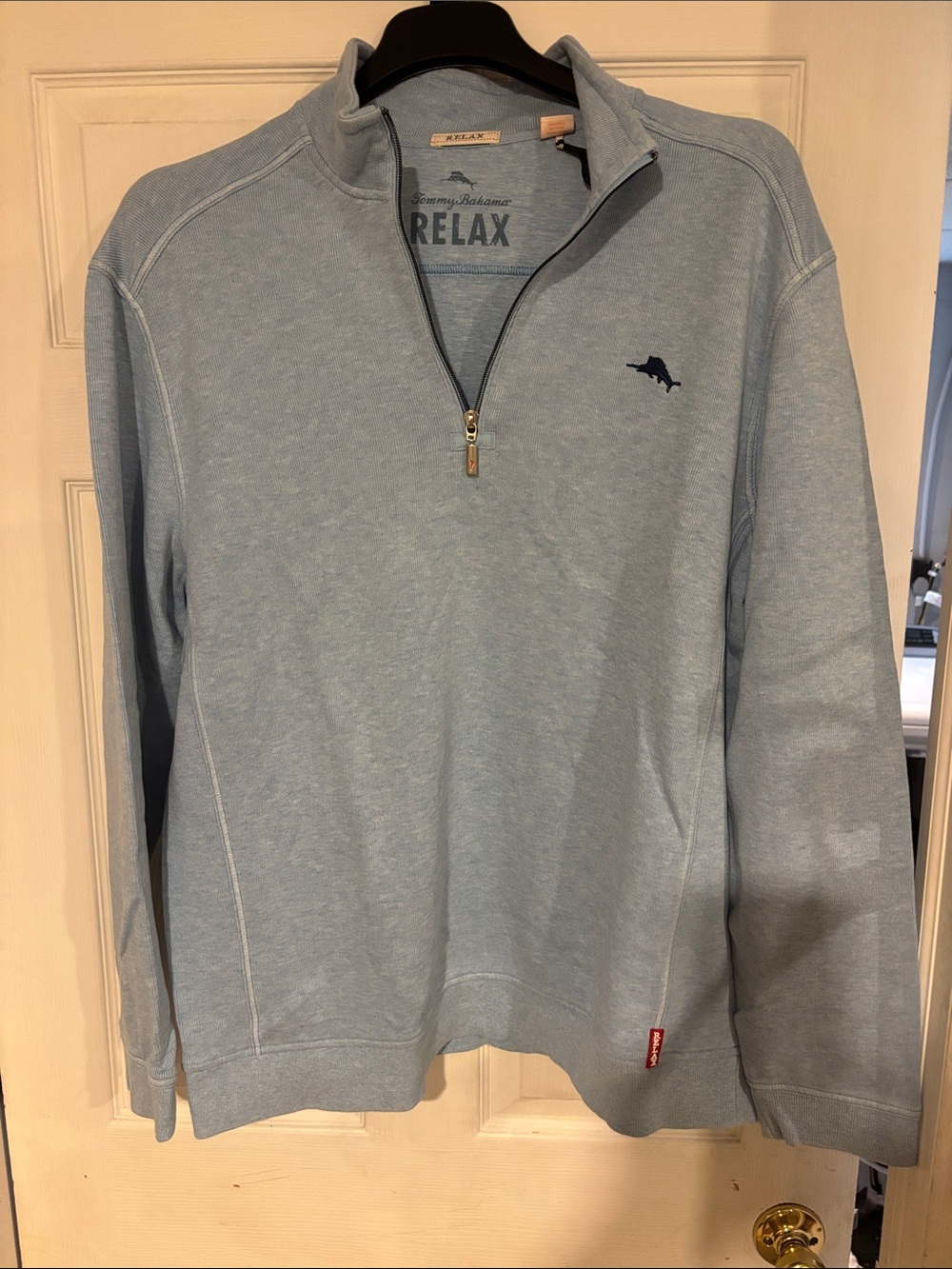 Tommy Bahama Light Blue Quarter-Zip Pullover